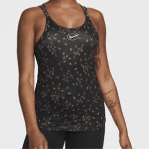 Nike Dri-Fit One Luxe Icon Training Printed Tank Top Black / Pink Size XL